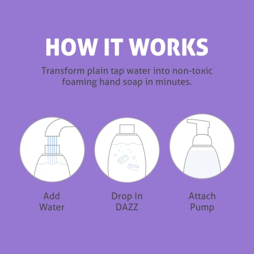 Dazz pjenasti paket za punjenje sapuna za ruke, prirodno siguran i netoksičan, ručno pranje bogate