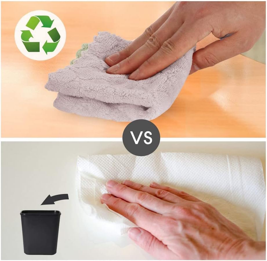 Čišćenje kuhinjskih ručnika za ručnike za mikrofiber Lint Besplatno krpa za suđe za prekraju posuđa za višekratnu