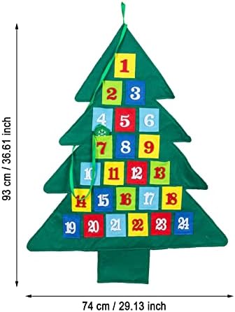 Božić 24 Dana Odbrojavanje Kalendar Božić Ukras Zalihe Netkani Kalendar Privjesak Božićno Drvo U Obliku