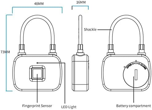 SDGH Fingerprint Lock Smart vodootporan idealan za teretanu ruksak za prtljag zaposleni ormar za bicikle
