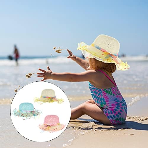 Toyandona 3pcs Baby Sun Hat UV Zaštita od sunca Šešir za bebe slamde Hat Hat Toddler Kape za plažu za dječake