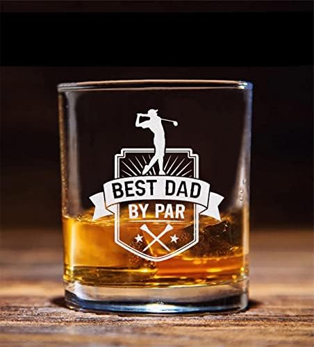 HTDesigns Funny Golf poklon Whisky Glass najbolji tata po Par Golf klubova Dan očeva poklon novi tata uskoro