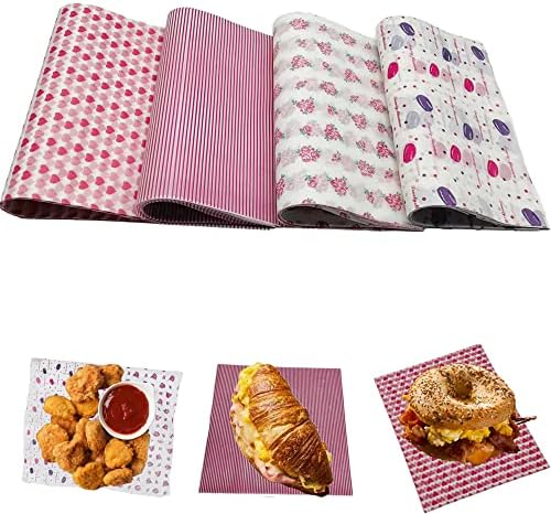 200 komada voštani papir Deli papirni listovi Sandwich Wrap pergament papir piknik papirni listovi za košaru