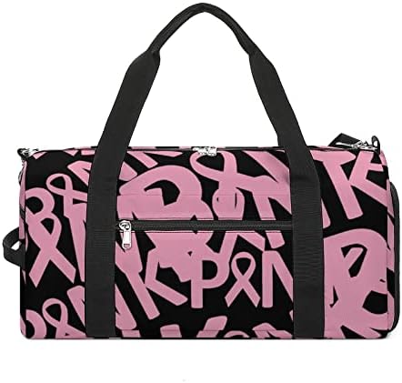 Ružičasta torba za teretanu od raka dojke putna torba torba sa pretincem za cipele za vikend sportski odmor