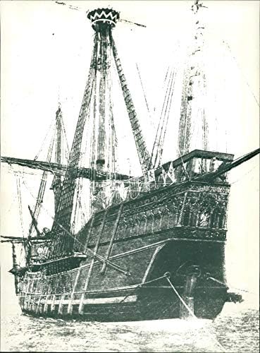 Vintage fotografija broda Christopher Columbus Santa Maria