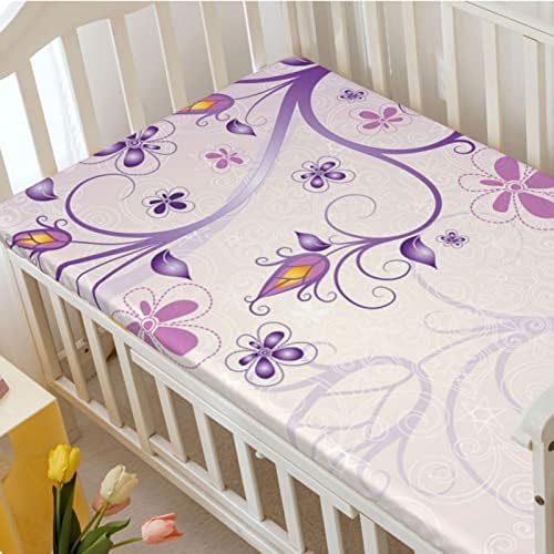 Opremljeni mini listovi sa violicom, prenosivi mini krevetić mekani i rastezljivi pričvršćeni lim