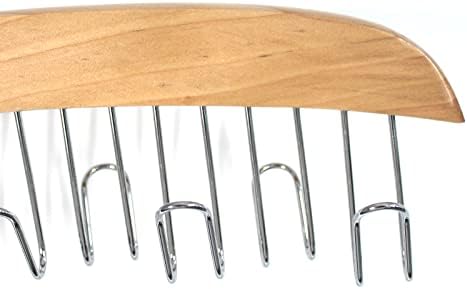 Višenamjenski vješalica sa drvenim remenom sa 12 metalnih kuka za medifikator sadrže se obnašalica za držač šalca