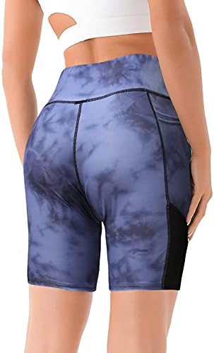 Ethkia Workout Shorts Hotsas High Deep Yoga mrežice kratke hlače Ženske džepove Yoga hlače Dječačke kratke hlače