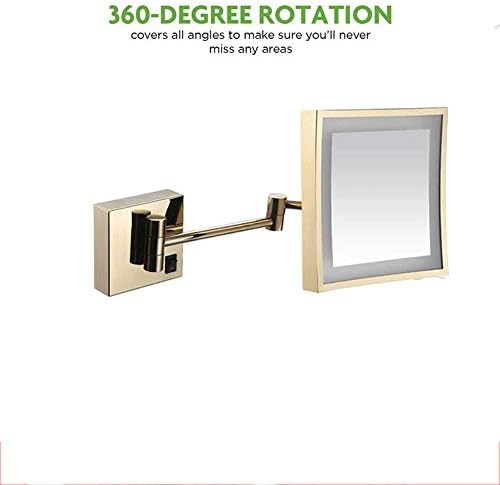 Onemtb zidno ogledalo za šminkanje, rotacija okretna za 360 stepeni sa pogledom bez izobličenja, fleksibilnim