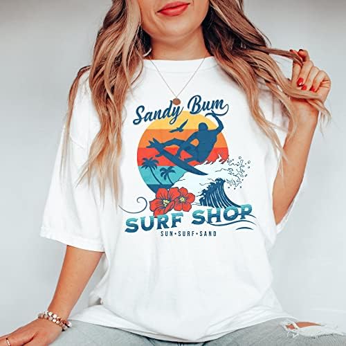 Vintage Sandy Bum Surf Shirt Shirt, Ljetna Plaža Odmor Putovanje Poklon Tee