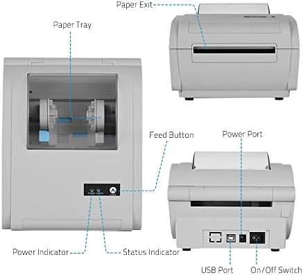 mini štampač multifunkcionalni Desktop 110mm Termalni papir štampač barkod etiketa štampač