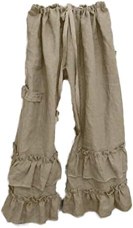 Andongnywell ženske elastične Casual pantalone sa strukom vezice rastezljive labave duge Lounge pantalone sa