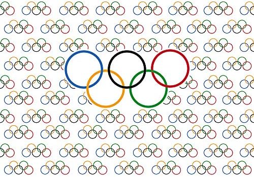 10x8ft Olimpijska Sportska tema fotografija pozadina Olimpijski prstenovi Međunarodni baner za sportsku zabavu