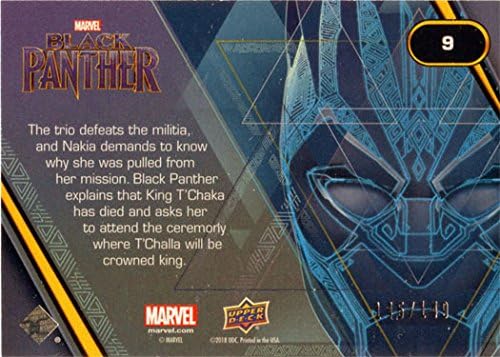 Marvel Black Panther Black folija paralelna 9 bazne Chase Card 145/149