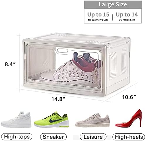 Vokeeh 3 Pack Organizator cipela, kutije za odlaganje cipela za ormar, multi-uloge stalak za obuću sa čistim