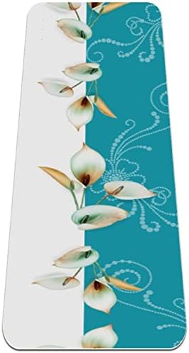 Zmajev mač prirodni Vintage Cvjetni cvijet Premium debela prostirka za jogu Eko prijateljska gumena podloga