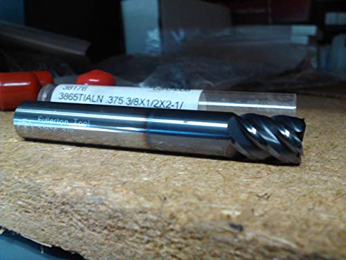 375 3/8 5 flauta Single END STUB TiAlN Carbide END Mill 3/8 X 3/8 X 1/2X 2-1/2