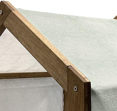 Ambesonne Sažetak drvena kuća za pse, zbrkana kompozicija Moire neujednačenih oblika pada apstraktni