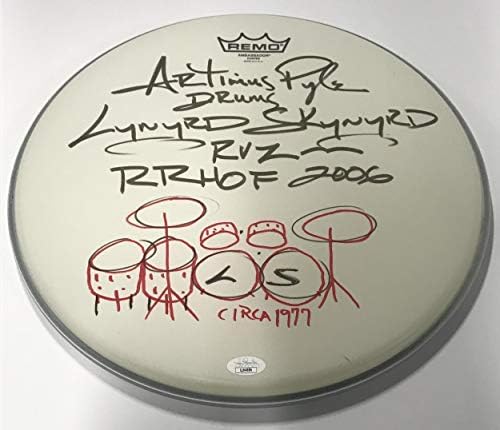 Artimus Pyle Autographed RR HOF 2006 14 ' Drum Head-Drumheads
