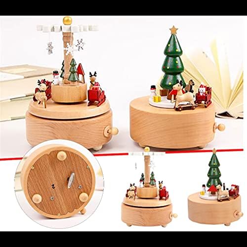 Gretd Wooden Music Box Christmas Party Xmas Tree Pareusel Music Boxes Poklon Božić (boja: E, Veličina