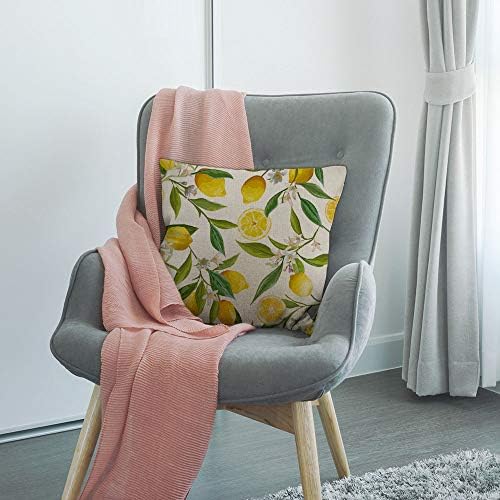 HGOD dizajnira limunski jastuk jastuk, limunski voće sa cvijećem i lišće uzorak pamuk posteljina od poliestera