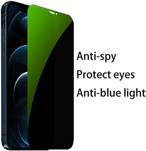 BWEDXEZ 3 kom Anti-plava privatnost kaljeno staklo Anti-špijun zaštitu ekrana Anti-Peeping Film odijelo