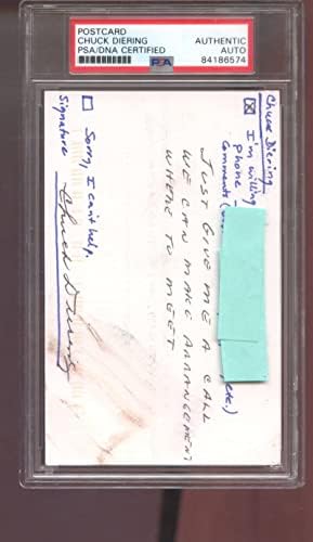 Chuck Diering potpisan autogramirani autogram Auto PSA / DNK Coa bejzbol razglednice - autogramirane