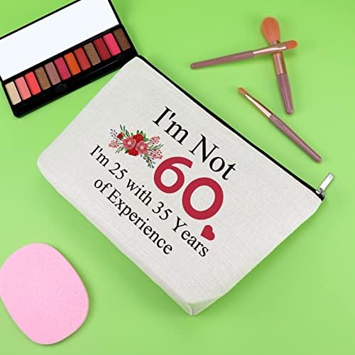 Funny 60th Birthday Gifts for Women makeup Bag 60th Birthday Party Cosmetic Bag 60 year old Birthday Gifts