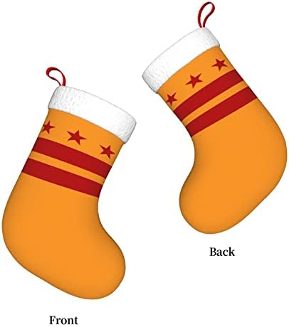 CutedWarf zastava Washington D.C. Božićne čarape Xmas Dekoracija Klasik 18 inča kamin Viseće čarapa