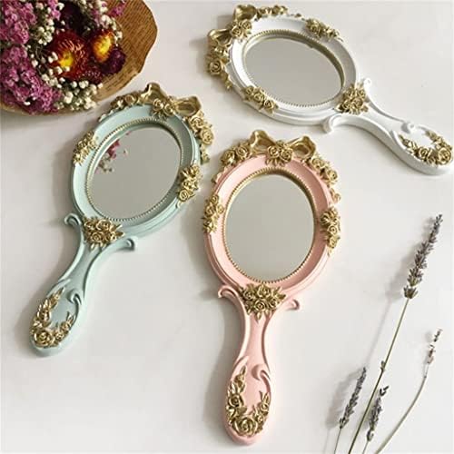Eyhlkm Palace Style Princess Makeup ogledalo sa ružama Žene Djevojke ovalni isprazni kozmetički alat