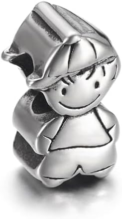 Tucus nehrđajući čelik dječak polirani 5 mm rupe metal europske perle narukvica šarma za diy