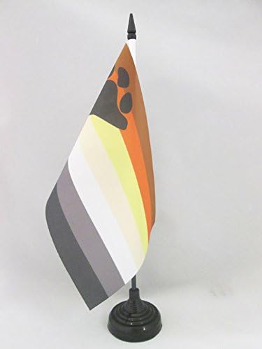 AZ zastava gay ponos medvjed stola zastava 5 '' x 8 '' - kamena duge 21 x 14 cm - crna plastična stick i