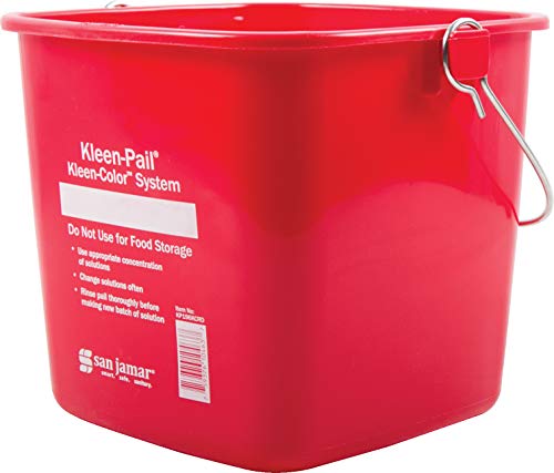 San Jamar Kleen-Pail® plastična kanta za čišćenje 6 četvrtina crvena