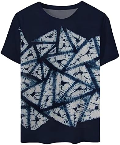 Majice za žene Casual ljetni kratki rukavi vrhovi Vintage Tie Dye T-Shirt Crewneck labavi Osnovni Tees Novelty