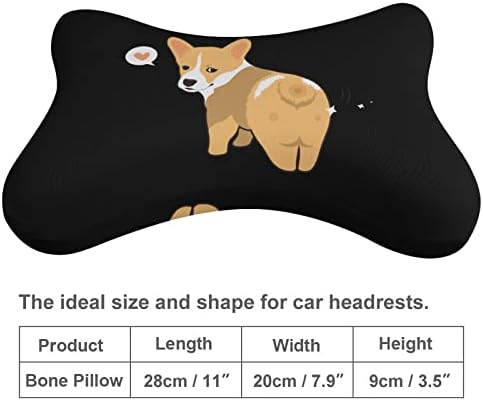 Slatki Corgi Shiny Butt battle Jastuk za auto mekano glava za glavu jastuk za glavu jastuk jastuk jastuk 2 pakovanje