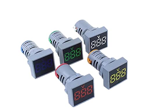 PHNT 22mm Mini digitalni voltmetar kvadrat AC 20-500V voltni tester za ispitivanje napona Merač LED