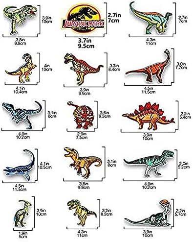 15 kom. Dinosauruaruarus vezene aplikacije sa šivanjem ili željezom na zakrpe za decu Deco