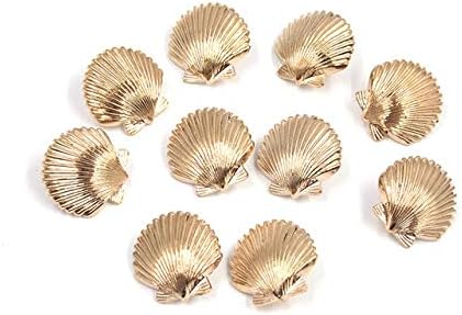 XUCUS 10pcs blistave morske školjke u obliku morskog oblikovanog tastera ukrasni metalni štitnik