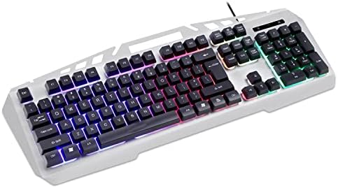 Zoook Wired Gaming Keyboard and Mouse Combo, LED Rainbow Backlit Keyboard Quiet Metal Keyboard & amp ;Gaming
