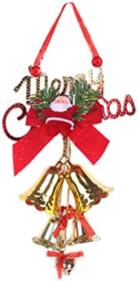 Veemoon Crveni luk 4 kom. Oprema za crveni luko Ukrasi za odmor Jingle Christmas Golden Merry Santa Bell Door Xmas OrnaMenti potpisuju zlatni luk za luk sa zvonama Bowknot Bar Bells za