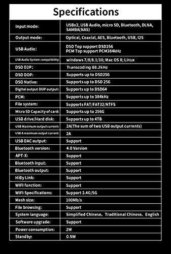S.M.S.L SD-9 MQA Full Decoding Bluetooth 4.0 HiFi Mrežni muzički uređaj SD9 Podrška DSD, WAV APE, Flac aiff,