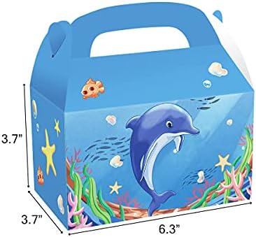 CIEOVO 24 Pack Ocean Sea Life Dolphin Party Goodie Poklon kutije, torbe za poklon kutije za podvodnu svjetski