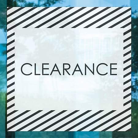 CGsignLab | Clearsance -stripes bijeli prozor Cling | 24 x24