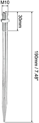 UXCELL M8X24MM 190mm Dužina cijevi Stezaljke za pričvršćivanje Nails Carbon čelični nokti srebrni