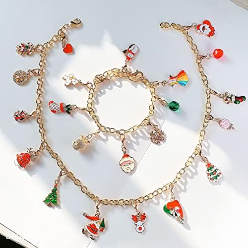 HHmei Božićni Advent Kalendar pokloni kutija DIY ogrlica narukvica sa 24 čari Set Sgcabiawpuopfb