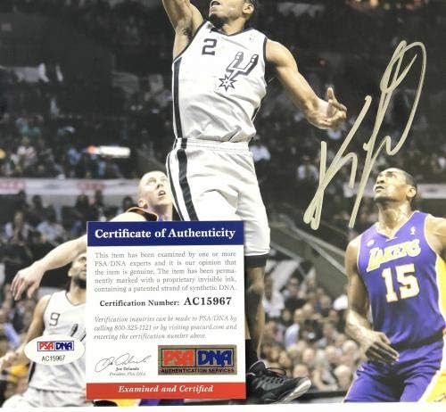 Kawhi Leonard potpisao 8x10 FOTO PSA / DNK San Antonio Spursi autogramirani - autogramirani NBA fotografije