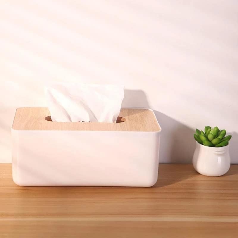 BKDFD kutija za tkivo drveni poklopac toaletni papir kutija od punog drveta Držač za salvete Kućni auto-tkivni
