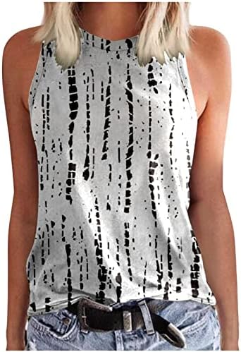 Summer Fall Top Vest majica za žensku odjeću bez rukava Pamuk Crewneck Grafički grafički camisole