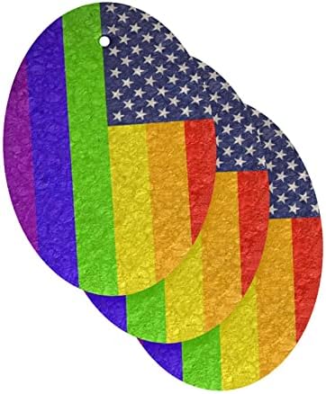 ALAZA USA Američka zastava LGBT Gay Pride Prirodne spužve Kuhinjski celulozni spužva za jela Perilica
