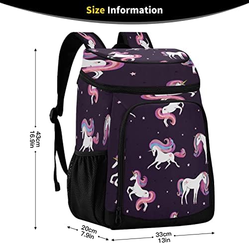 xigua Beautiful Unicorns Cooler ruksak velikog kapaciteta izolovana torba za hlađenje otporna na